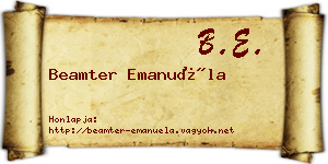 Beamter Emanuéla névjegykártya